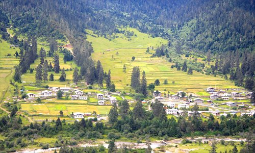 A village in Linzhi prefecture. Photo: Courtesy of Hu Wei