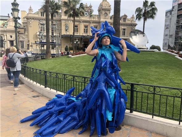 Chinese artist Kong Ning wears her 