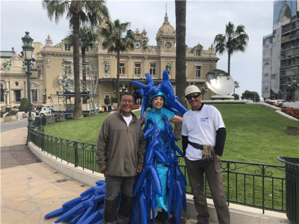 Chinese artist Kong Ning wears her 