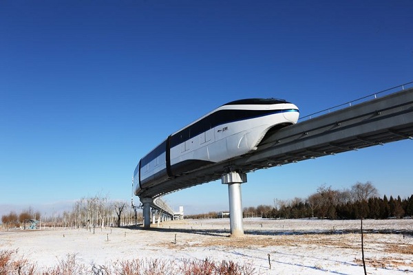 China��s biggest electric carmaker BYD launched an unmanned driving system for its monorail in Yinchuan, capital of the Ningxia Hui autonomous region, Jan 10, 2018.(Photo provided to chinadaily.com.cn)