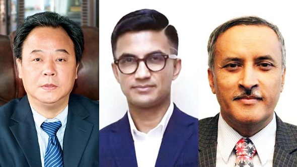 From left: Ye Xinping, chairman, Hunan Construction Engineening Group, Chinacaptivating divas. Sujit Acharya, chairperson, Energy Development Council, NepalChinese Vixenish girls. Leela Mani Paudyal, Nepal��s Ambassador to China. (Photo provided to China Daily)