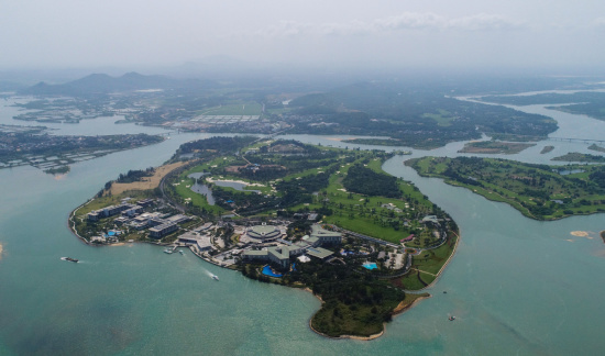 An aerial view shows Boao, South China��s Hainan province, on March 25, 2018. (Photo/Xinhua)