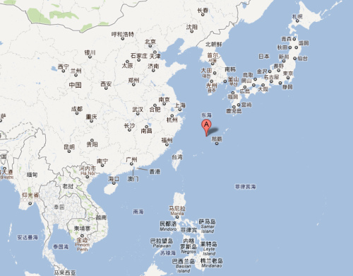 ��A�� points to where the earthquake happened.