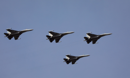 The Chinese air force recently sent its Su-35 fighter jets to take part in a joint combat patrol over the South China Sea. (Photo/Weibo of the Air Force)