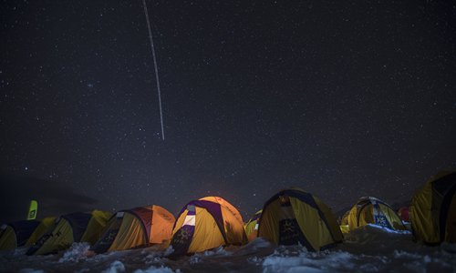 The Gangshika base camp (Photo: Fei Maohua/Xinhua)